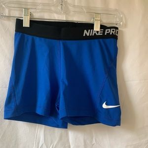 Blue Nike Pro Spandex